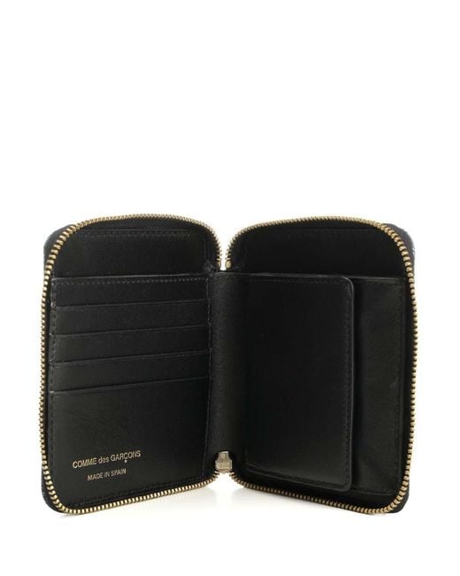 Comme des Garçons Blue Zip-Around Patchwork Wallet