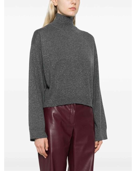 Fabiana Filippi Gray Lam Sweater