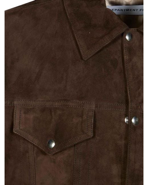 Department 5 Brown Suede Jacket for men