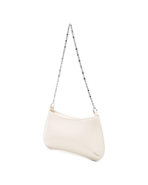 Jacquemus White Le Petit Bisou Chaine Leather Shoulder Bag