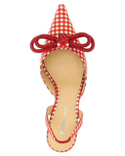 Mach & Mach Pink Double Bow Slingback