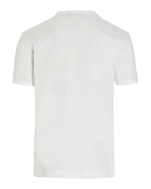 Dolce & Gabbana White T-shirt Black Sicily for men