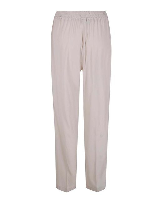 Seventy Gray Crepe Mixed Silk Trousers