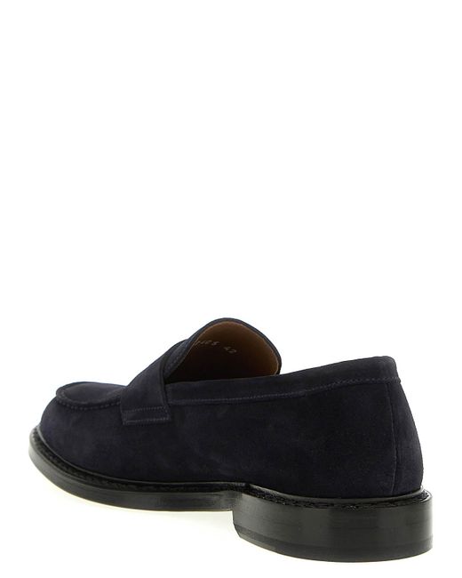 Doucal's Black Suede Loafers for men