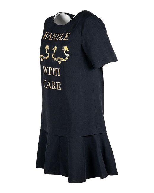 Moschino Black Tech Fabric Dress