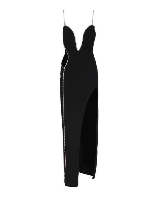 Philipp Plein Black Long Dress With Straps