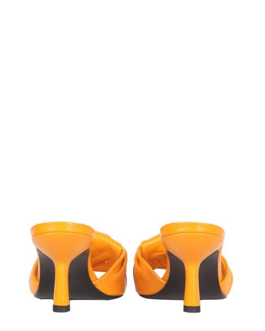 By Far Yellow Wool Sandals