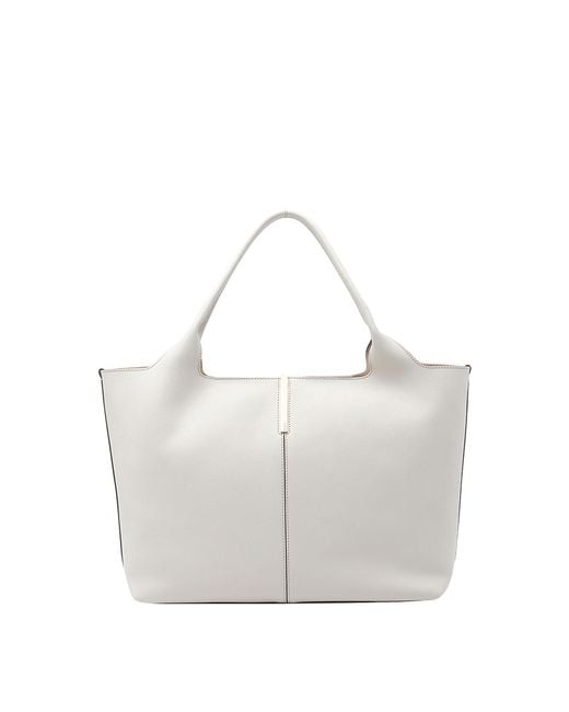 Tod's White Small-Medium Leather Shopping Bag