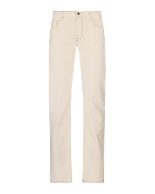 Canali White Jeans for men