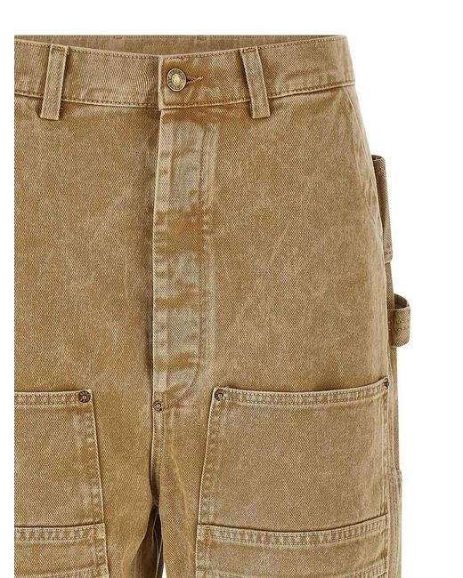 Moschino Natural Cotton Drill Pants
