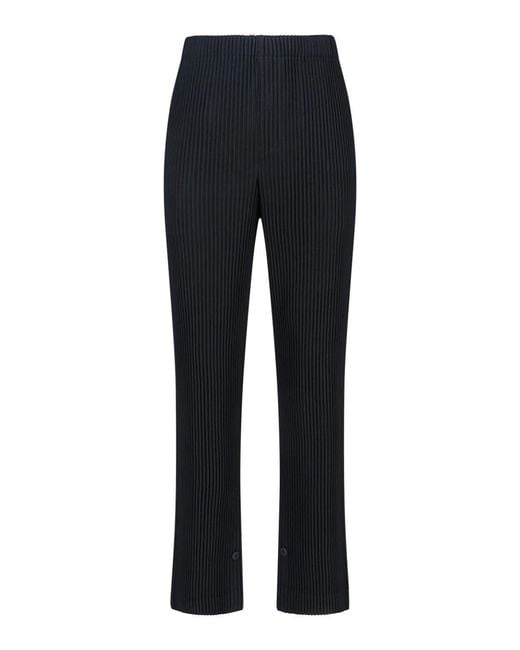 Homme Plissé Issey Miyake Blue Pleated Trousers for men