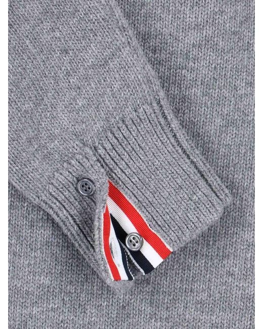 Thom Browne Gray Zip Shirt