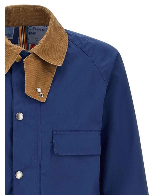 Barbour Blue Paul Smith Loves Jacket for men