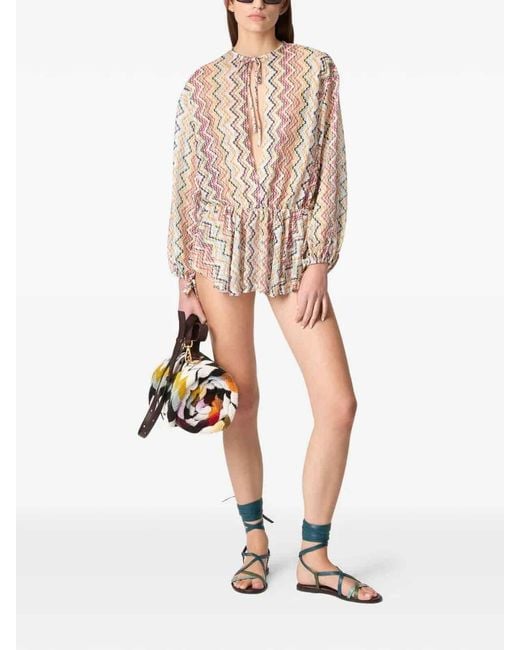 Missoni Natural Short Cover Up
