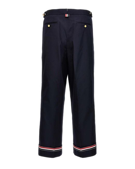 Thom Browne Blue Casual Trousers for men