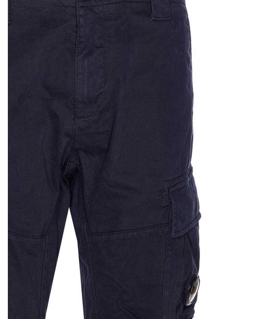 C P Company Blue Total Eclipse Cargo Pants for men