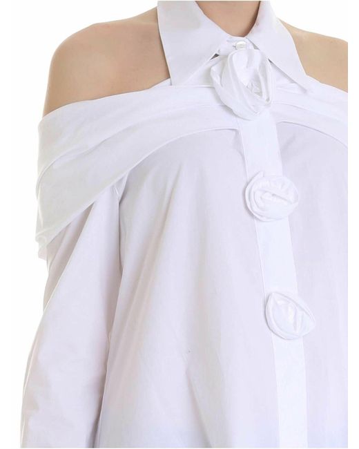 Vivetta White Savigliano Shirt With Rose Detail