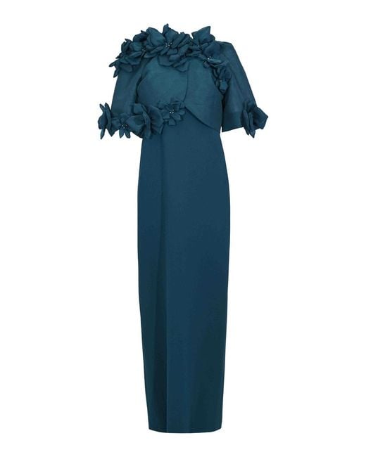 Tarik Ediz Blue Dress With Cover Naueen 99134