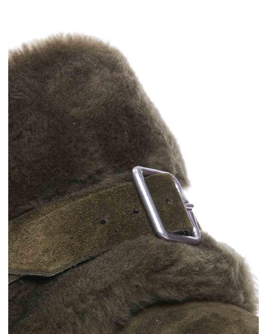 Burberry Brown Suede And Shearling Chubby Booties