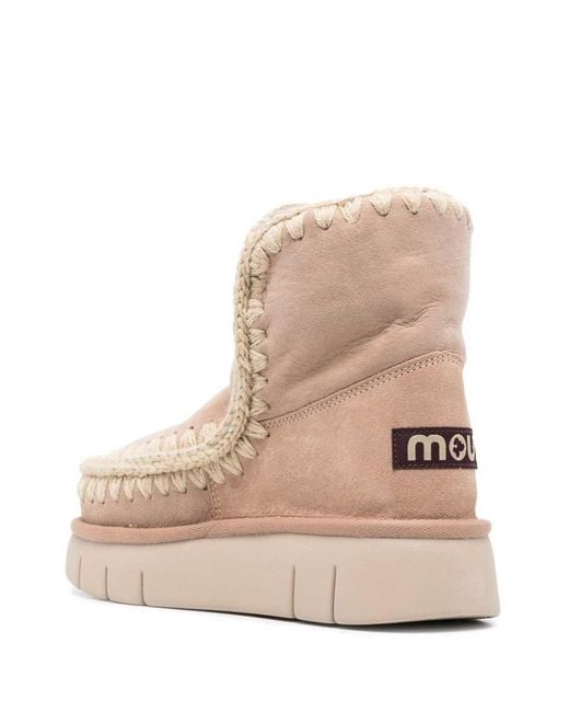 Mou Natural Eskimo 18 Bounce Suede Ankle Boots