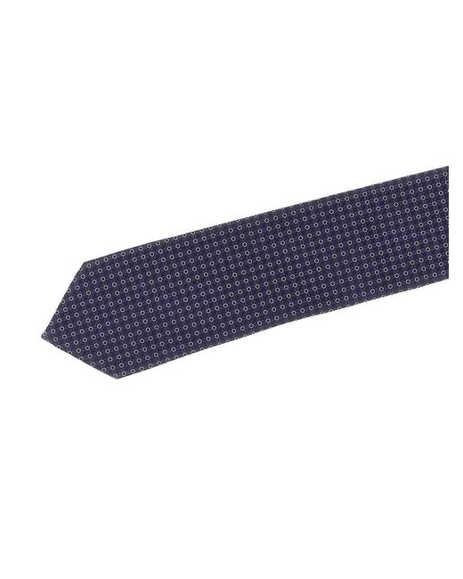 Pal Zileri Blue Patterned Silk Tie for men