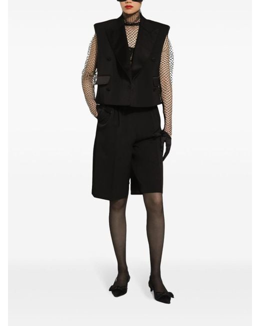 Dolce & Gabbana Black Doublebreasted Sleeveless Jacket