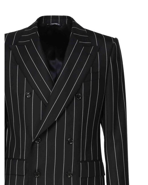 Dolce & Gabbana Black Double-breasted Jacket for men