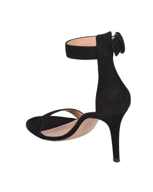 Gianvito Rossi Black Portofino 85 Sandals