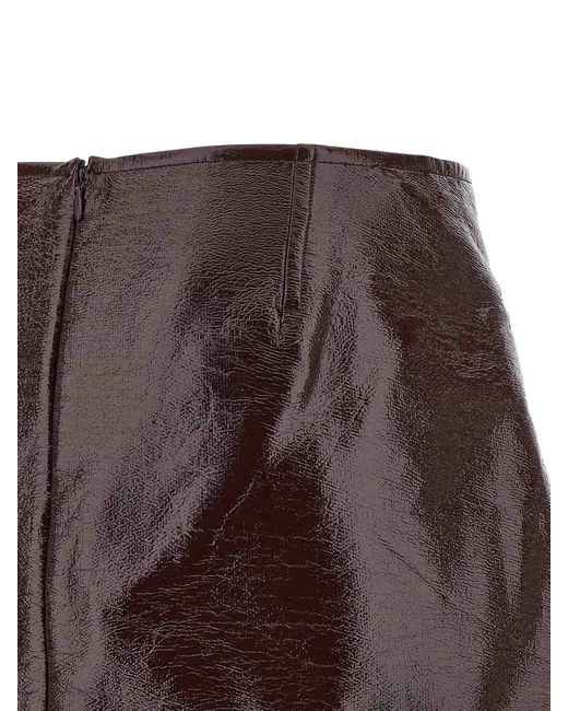 Courreges Purple Fold Vinyl Mini Skirt