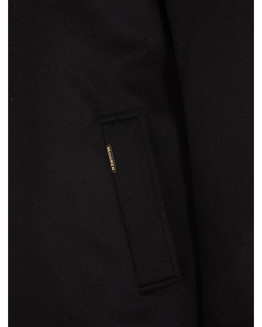 Moorer Black Tech Fabric Padded Coat for men