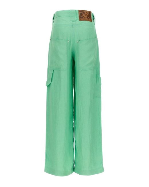 Stella McCartney Green Twill Pants