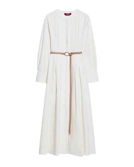 MAX MARA★ORVIETO Cotton Dress★ORVIETO 002★100% Cotton Max Mara Orvieto Cotton Shirt Dress in White | Lyst