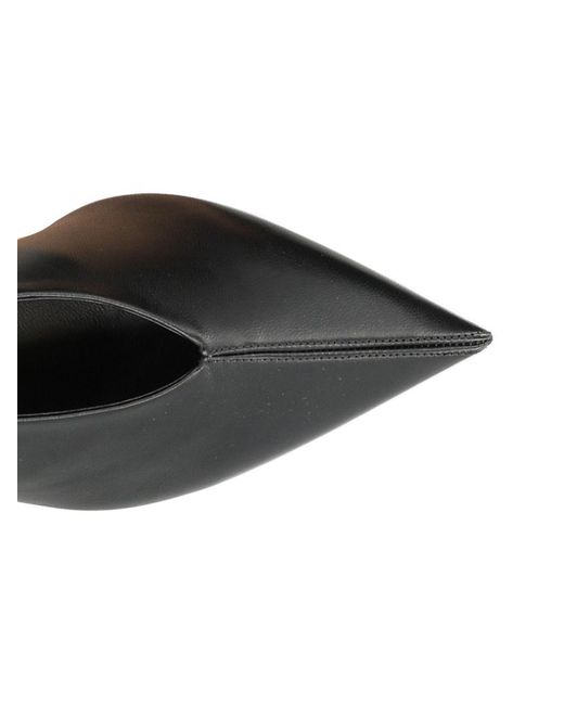 Loewe Gray Origami Cubic Lambskin Slingback