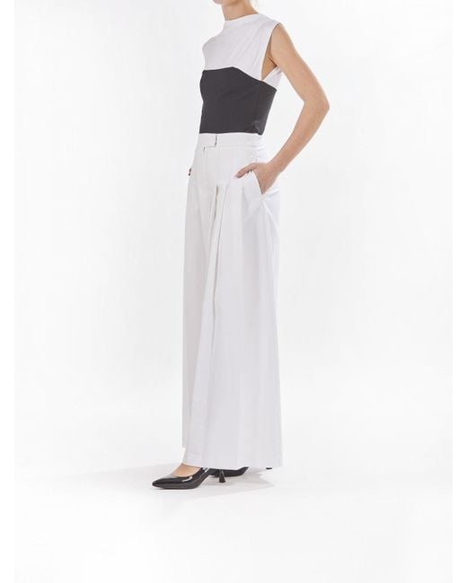 Karl Lagerfeld White Summer Occasion Suite Trousers