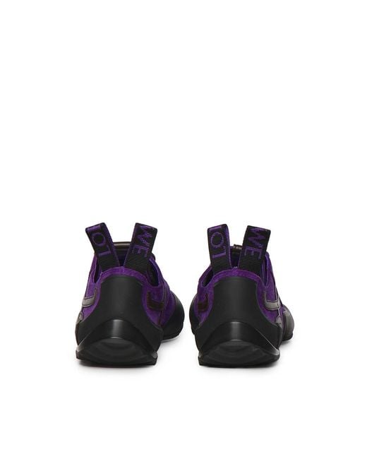 Loewe Purple Suede Grip Sneaker
