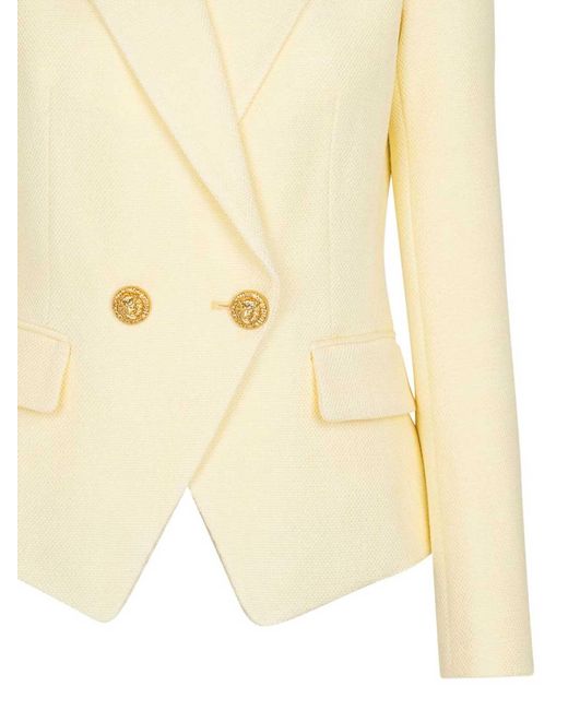 Balmain Yellow Double-Button Blazer