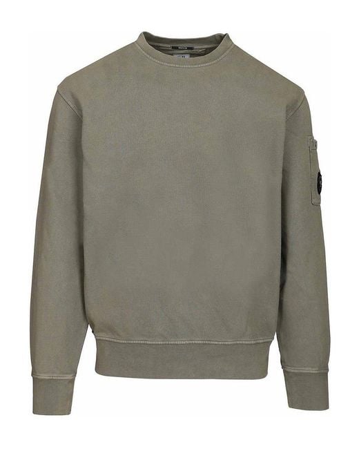 C P Company Gray Crewneck Sweatshirt for men
