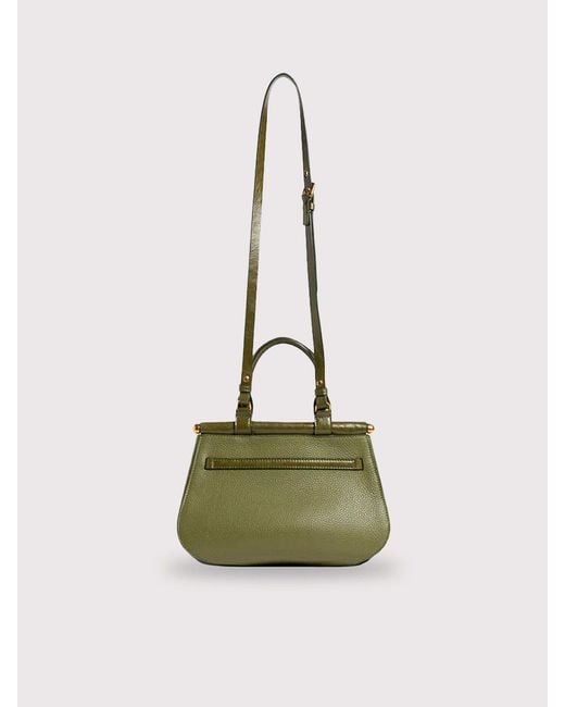 Antonio Marras Green Small Hammered Leather Hobo Bag