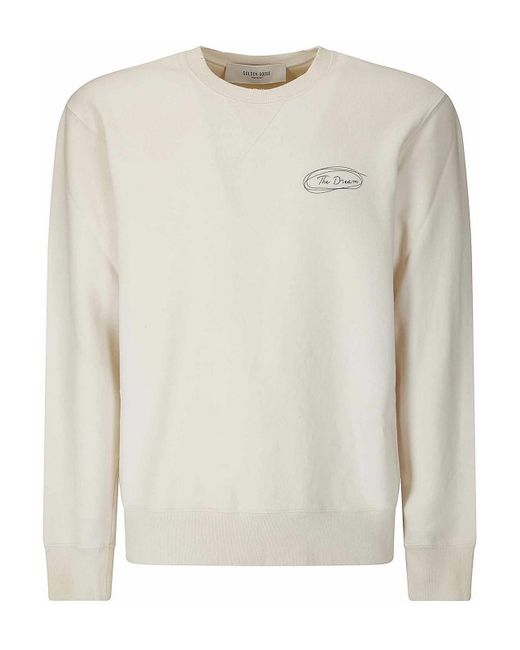 【GOLDEN GOOSE】JOURNY UNISEX CREW SWEAT Golden Goose Men's Journey Vintage College Sweatshirt