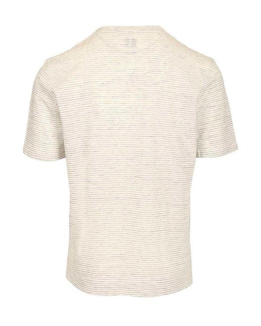 Fedeli White Striped T-Shirt for men