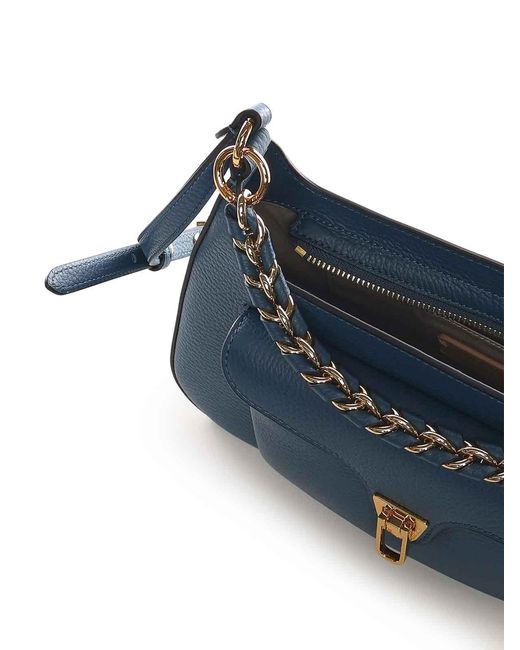 Coccinelle Blue Beat Generation Medium Leather Bag