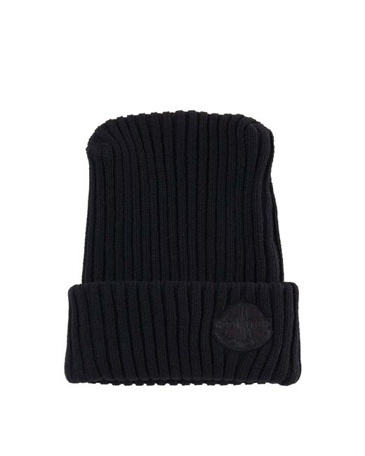 Moncler Black Wool Cap for men
