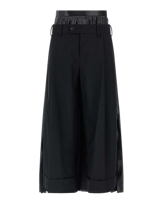 Junya Watanabe Black Double Layer Trousers