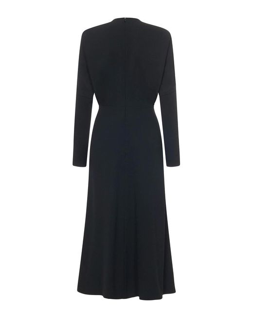 Victoria Beckham Black Dolman Midi Dress