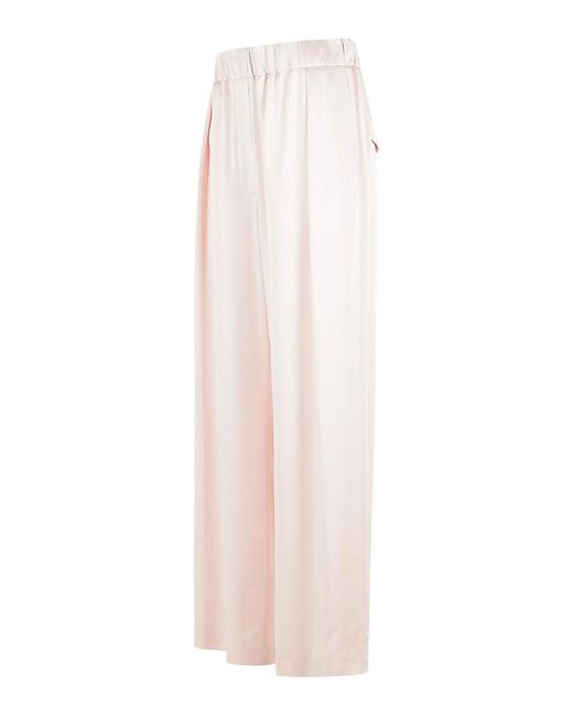 Jil Sander White Acetate Blend Trousers
