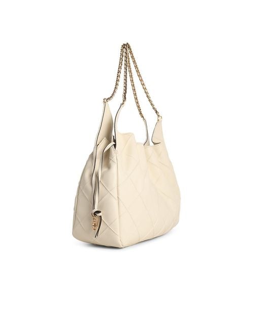 Tory Burch Natural Shopping Fleming Grande' Nappa Leather Bag