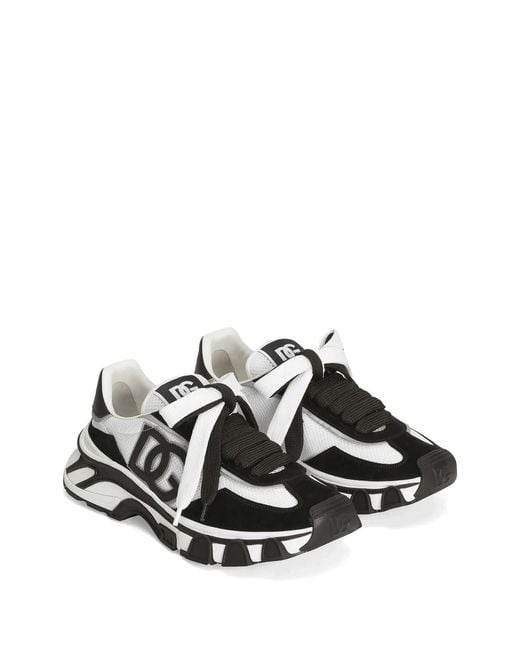 Dolce & Gabbana Black Airmaster Dg Logo Patch Sneakers for men
