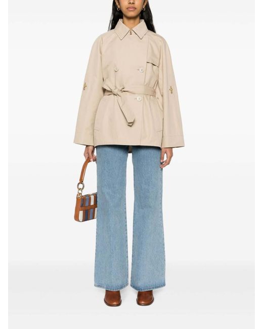 Fay Natural Double-Breasted Trench Coat