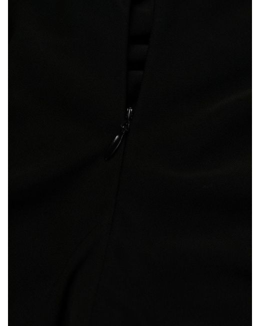 DSquared² Black Gathered Jersey Midi Dress