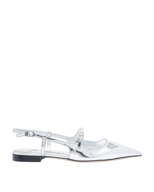 Jimmy Choo White Didi Flats